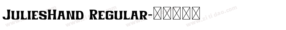 JuliesHand Regular字体转换